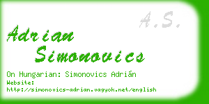 adrian simonovics business card